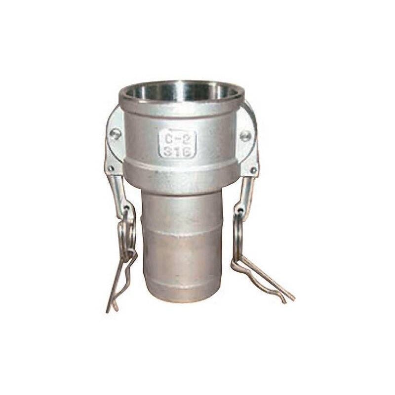 Raccord Camlock femelle - embout cannelé en inox - Type c ø a: 4'' ø b: 100mm
