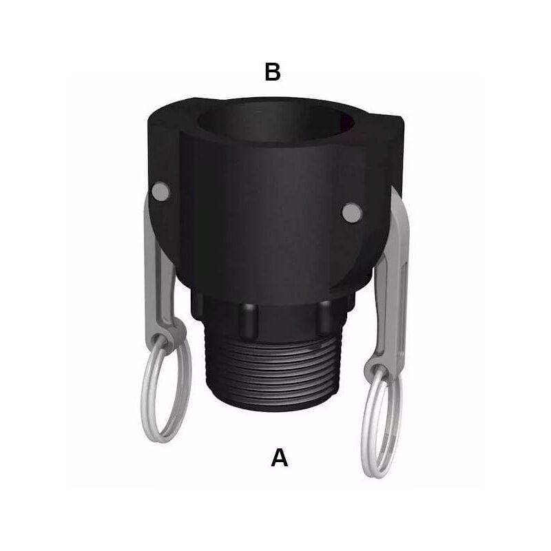 CPP - Raccord camlock femelle - fileté male bsp en polypropylène 4''