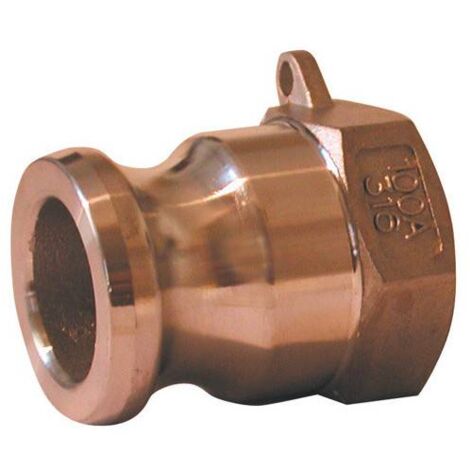 Raccord Camlock male - filetée femelle  en laiton - Type A Ø A: 1''1/4Ø B: 1''1/4
