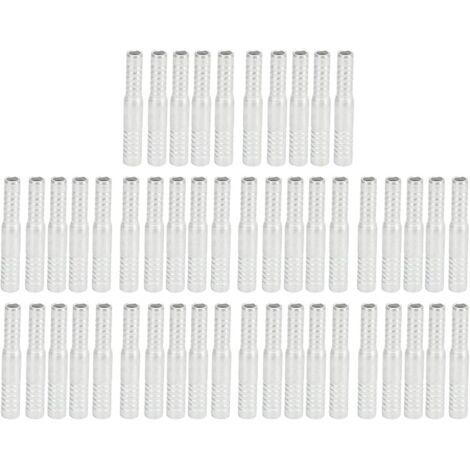 Raccord cannelé de tuyau de climatisation, ensemble de connecteurs de tuyau universels en aluminium pour voiture, camion, véhicule d'ingénierie, Modification AC, 50 pièces (Manchon de 11 mm à 12,5 mm)