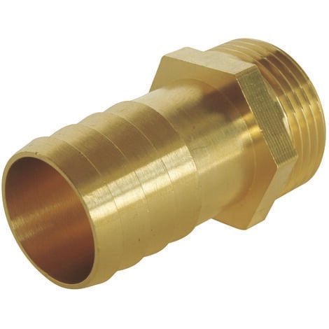 Raccord cannelé droit - Mâle 1" pour tuyau d'arrosage Ø25mm