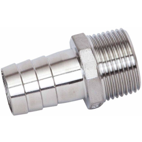 Raccord cannelé en inox M3" - ø76,5 mm