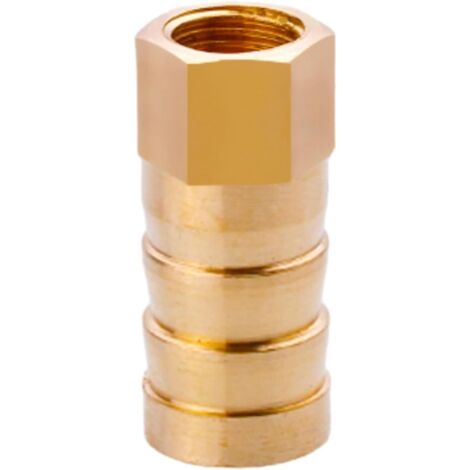 Raccord cannelé en laiton 1/2", filetage femelle, épisseur de métaux, barbillons, raccord tuyau, connecteur adaptateur pour air, eau, huile (épaisseur 8 mm) Filetage Femelle G1/8 12MM
