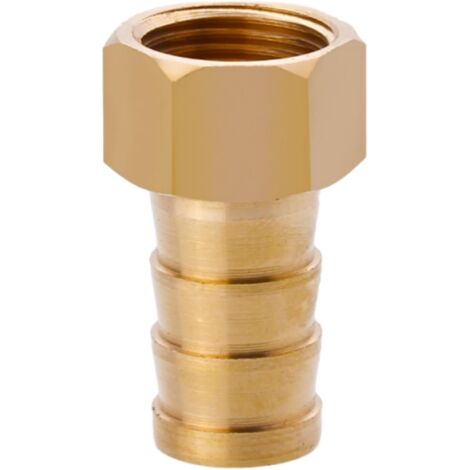 Raccord cannelé en laiton 1/2", filetage femelle, épisseur de métaux, barbillons, raccord tuyau, connecteur adaptateur pour air, eau, huile (épaisseur 8 mm) Filetage Femelle G3/8 14MM