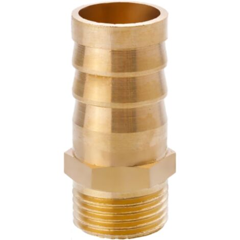 Raccord cannelé en laiton 1/2", filetage femelle, épisseur de métaux, barbillons, raccord tuyau, connecteur adaptateur pour air, eau, huile (épaisseur 8 mm) Filetage Mâle G3/8 16MM