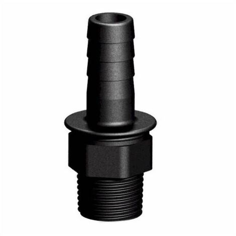 Raccord cannelé mâle 3/4' en polypropylène chargé fibre de verre – Embout Ø19mm – Haute rigidité pour installations plomberie – CPP