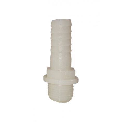 Raccord cannelé polyamide mâle 15x21 pour tuyau 16 mm