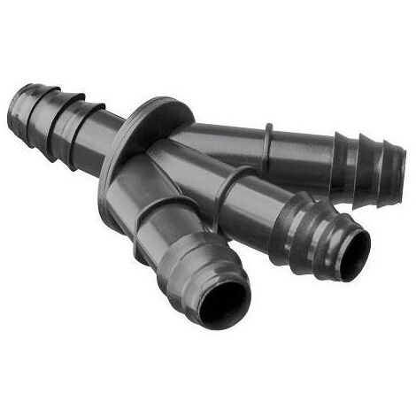 Raccord cannelé Y 3 voies Ø16mm – Raccord pour arrosage enterré – Filetage plomberie pour micro irrigation – Distribution efficace d'eau – Abrisa