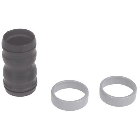 Raccord caoutchouc noir + 2 bagues grises pour Aspirateur NILFISK ADVANCE 22344400