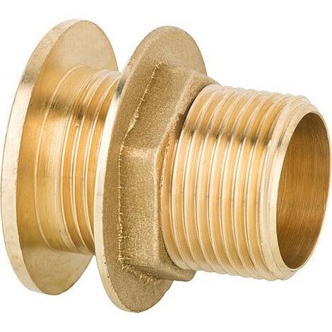 Raccord citerne laiton BG DN25 (1") male, interieur lisse PN10