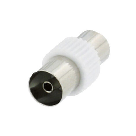 Raccord Coaxial TV Femelle 9,52 mm vers Femelle 9,52 mm - Blanc