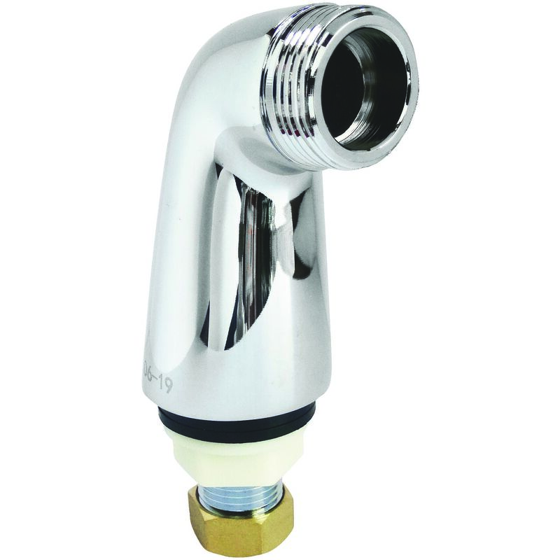 Raccord colonette droit 'luxe' chromé