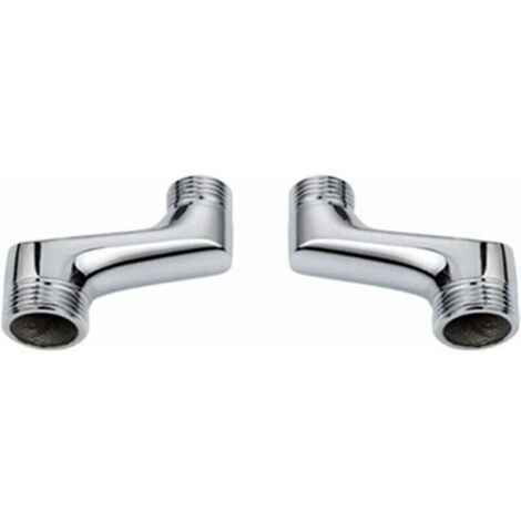 Raccord contre coudé pour douche – Laiton G1/2 à G3/4 – Surface chromée résistante à la corrosion – Installation rapide et facile