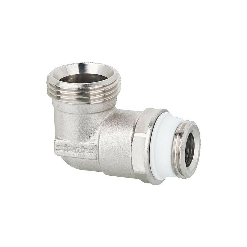 Raccord coude 1/2' x 3/4' 1/2' autoetanche 3/4' eurocone nickele'