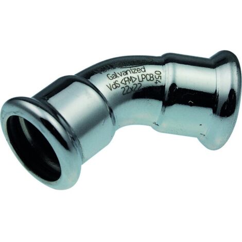 Raccord coudé 45 degrés à sertir - Xpress Carbone- Aalberts integrated piping systems - FF Diamètre 22 mm