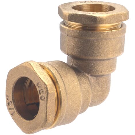 Raccord Coude À Compression Laiton D.20 Pour Tube En Polyéthylène