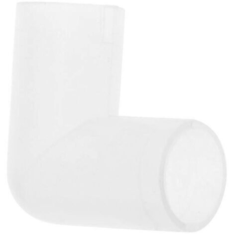 Raccord coudé adaptateur de tuyau en plastique pour aquarium 3/8" blanc