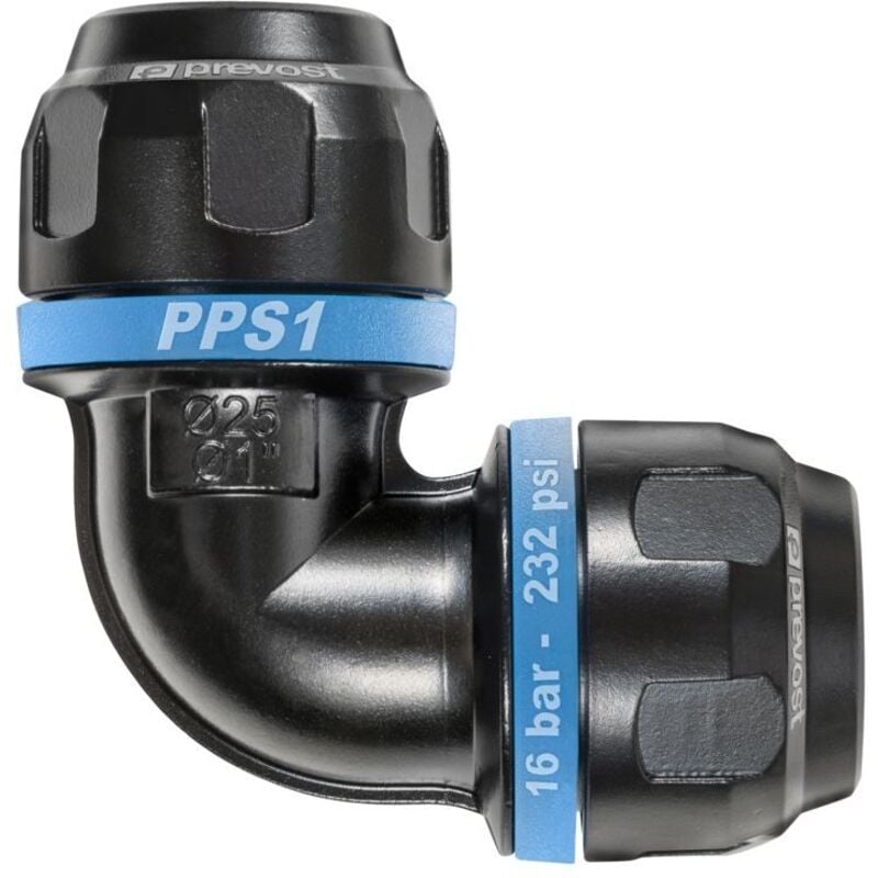 Raccord coudé Aluminium Prevost dia. 32mm ( Prix pour 1 )