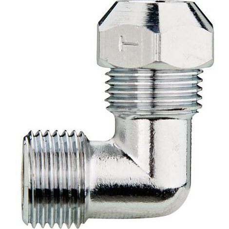Raccord coude avec fil mâle 3/8" X 10 mm