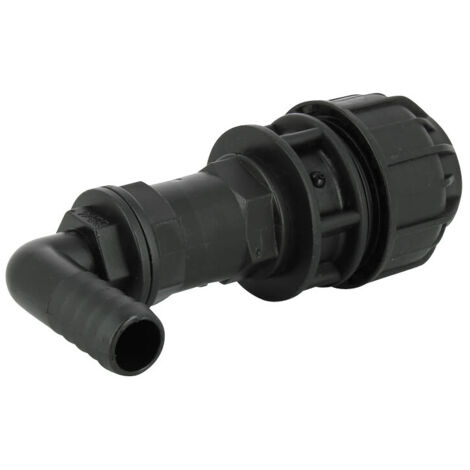 Raccord coudé cannelé 20 mm - kit couplage cuve