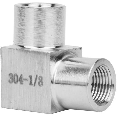 Raccord coude double femelle BSPP 1/8" pour circuits hydrauliques et pneumatiques
