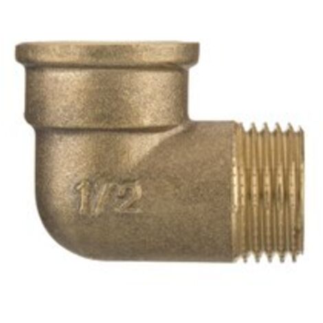 RACCORD COUDÉ FEMELLE-MÂLE EN LAITON, FILETAGE INTERNE/EXTERNE 3/8'' - H/ZM-01-010