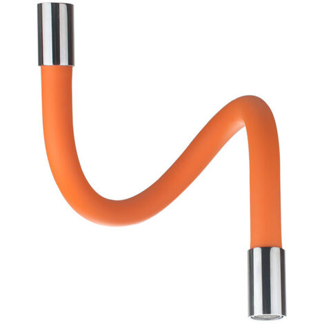 Raccord coudé inversé 360° 1/2 pouce de large pour salle de bain (20 cm, orange)