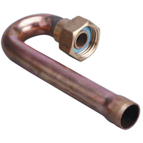Raccord coudé joint plat Gaz Naturel à braser 180° JPG - G1/2" (15/21) Cuivre Ø14 - Gurtner