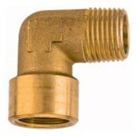 Raccord coudé laiton G/R 3/8 a./i./ MS