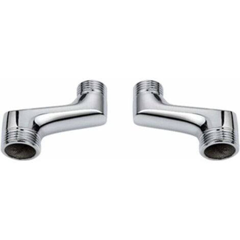 Raccord coudé pour douche – Laiton de haute qualité – Adaptateur G1/2 à G3/4 inclus – Résistance à la corrosion – Installation facile