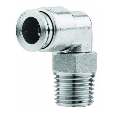 Raccord coudé RS PRO 316L 1 x Mâle 1/4", entrée 1 x ( Prix pour 1 )
