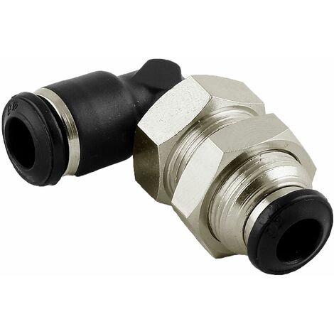 Raccord coudé RS PRO 55060 vers M16 Enfichable, 8 mm 8 mm Push-in, entrée ( Prix pour Paquet de 10 )