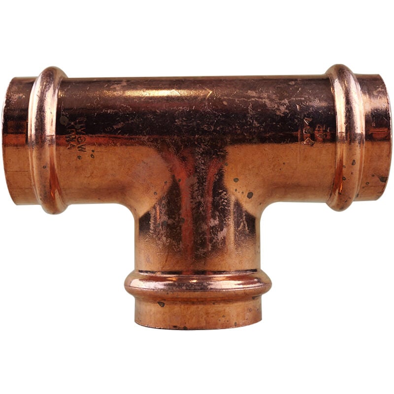 Raccord cuivre à sertir - Té égal Femelle Ø42