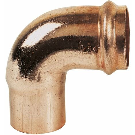 Raccord cuivre coudé à joint torique à souder - Mâle / femelle - diamètre 40 mm