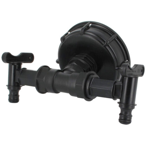 Raccord cuve eau S100X8 - 2 Robinets avec Nez (type Gardena)