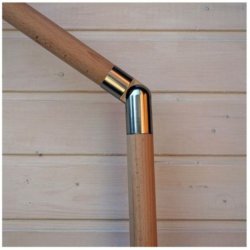 Levigne - raccord d angle articule aluminium Inox brillant