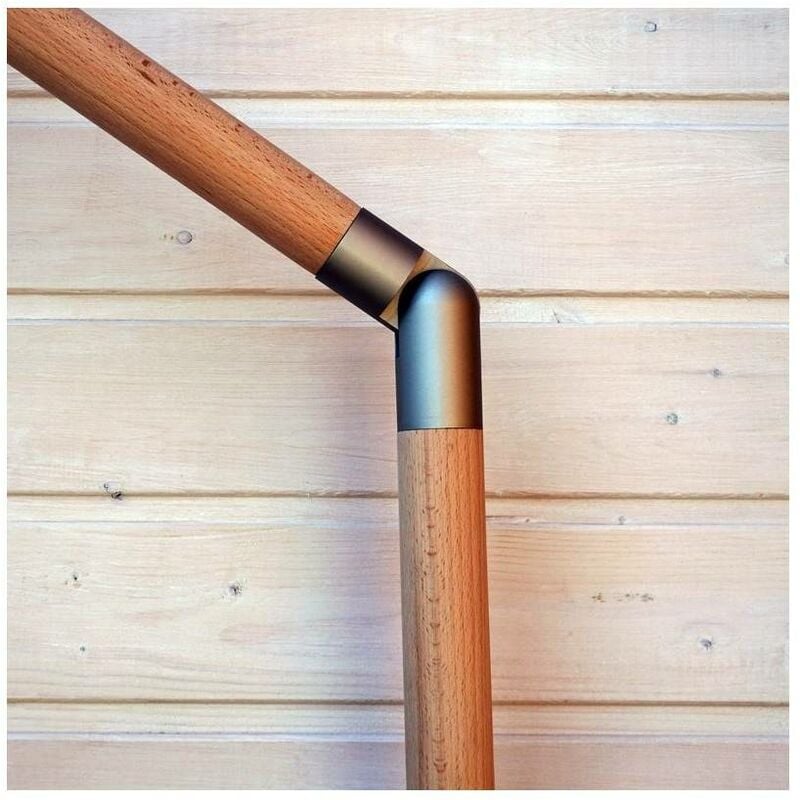 Levigne - raccord d angle articule aluminium Inox mat