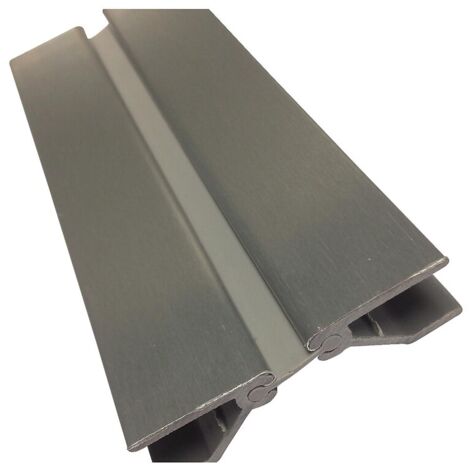 Raccord d'angle pour plinthes en PVC - angle variable - hauteur 150 mm -finition alu - SYNERCIA