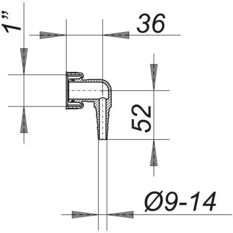 Raccord d'angle pour tuyau de condensation Dallmer 1