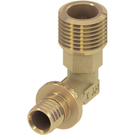 Raccord d'angle TECEflex en laiton rouge d= 16 mm x 1/2 AG