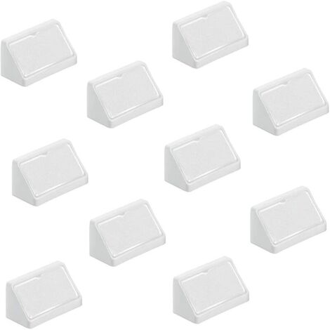 Raccord d'angle universel blanc Raccord de corps en  Raccord de meuble en plastique avec capuchon  Ferrures de meuble largeur 44 mm  20 pièces - Raccord d'armoire à visser