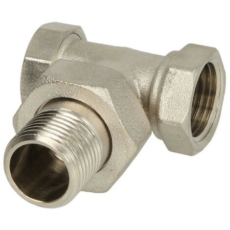 Raccord d'arrêt 3/8" équerre nickelé