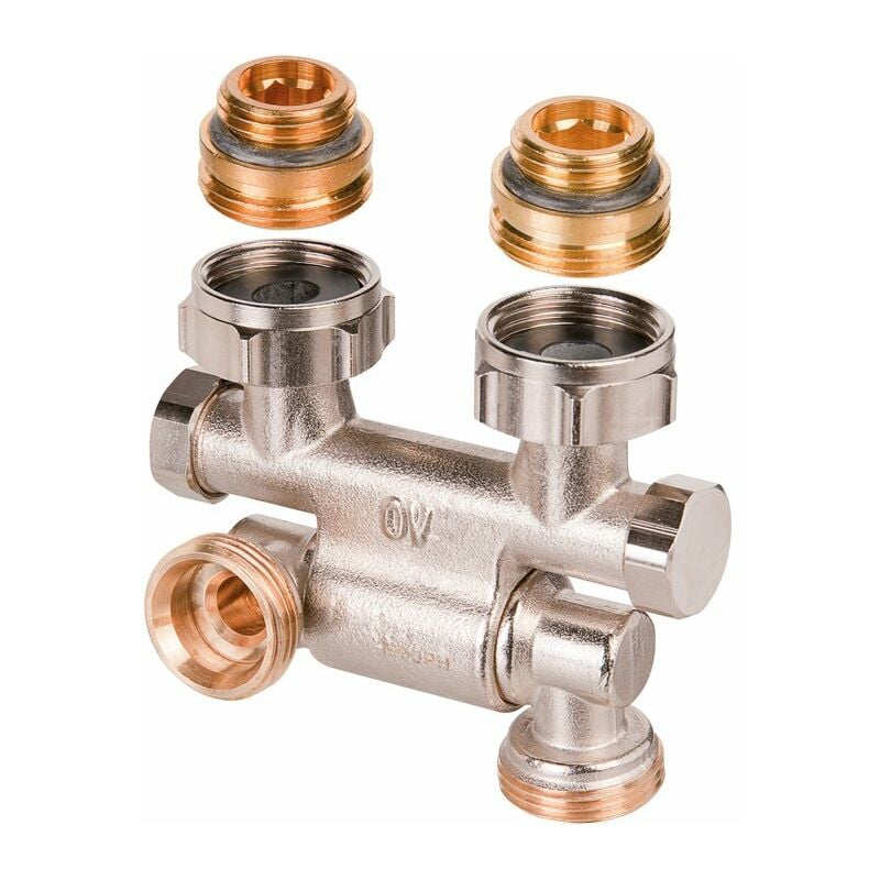 Oventrop - Raccord d'arrêt droit - m 3/4' - m 1/2' - zb Multiflex orientable