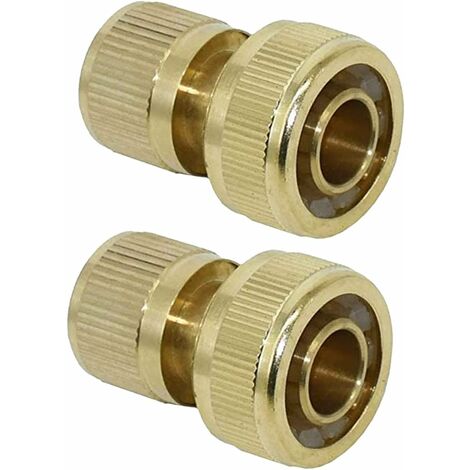 Raccord d'Arrosage 19 mm (3/4") en Laiton, Rapide Raccord Connecteurs pour Tuyau d’arrosage dans Le Jardin(2PACK) Arcenciél