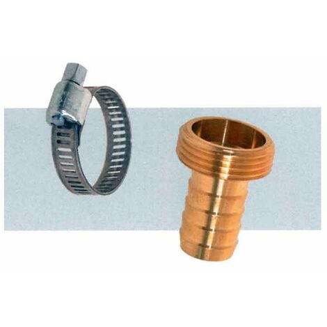 Raccord d'arrosage 1pièce diamêtre 25mm 26x34 + collier laiton