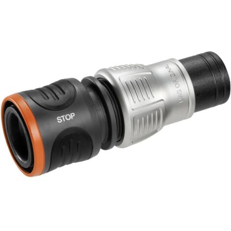 Raccord d'arrosage GARDENA 18253-50 plastique avec système aquastop raccord enfichable, 13 mm (1/2) - 15 mm (5/8) Pre