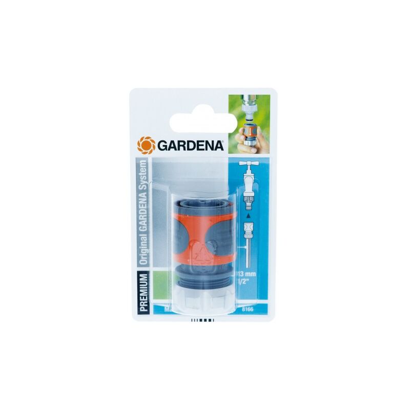 Gardena - Raccord d'arrosage rapide Premium pour tuyau 13 - 15 mm, Orange 8166-20