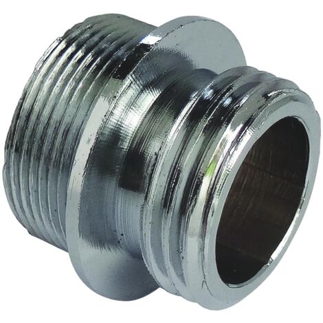 Raccord de bec chromé M15/21 vers M24x100 - Adaptateur robinet Bricard