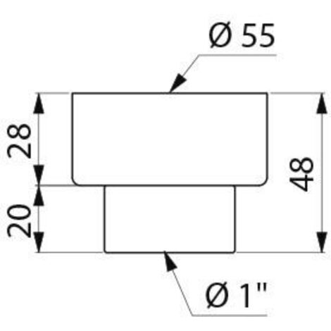 Raccord de branchement Delabie pour WC suspendu D55