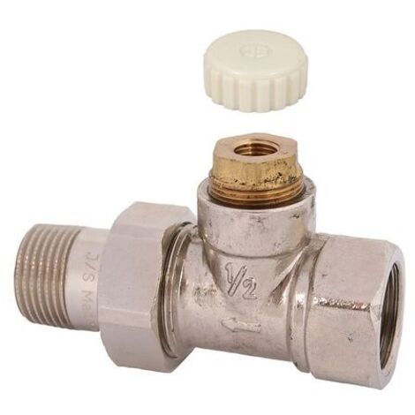 Raccord de chauffage JS, filetage traversant, lourd, DN15, 1/2", en laiton